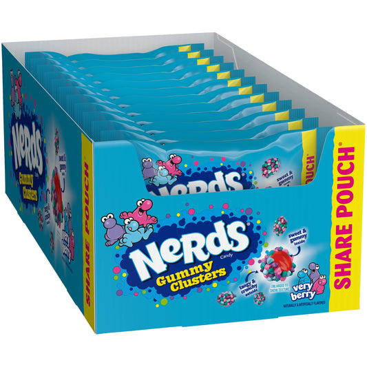Nerds Gummy Clusters Very Berry (12 x 85g) (THT 8 oktober)
