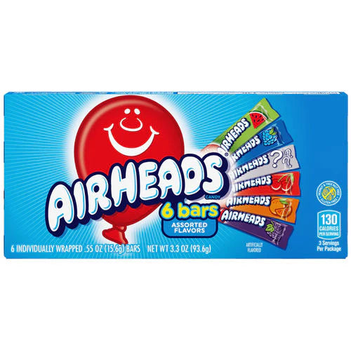 Airheads Bars Assorted 6 Pack